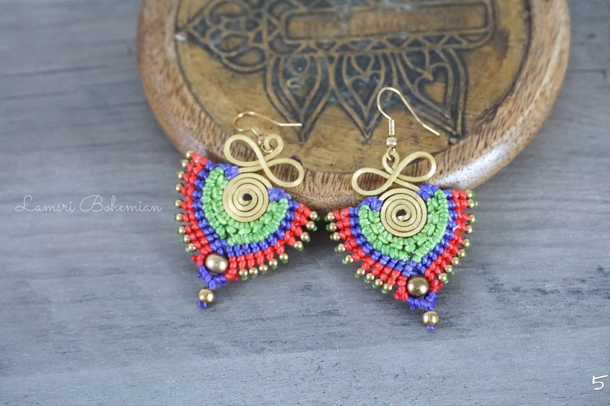 Boho Bliss Micro Macrame Boho Earrings