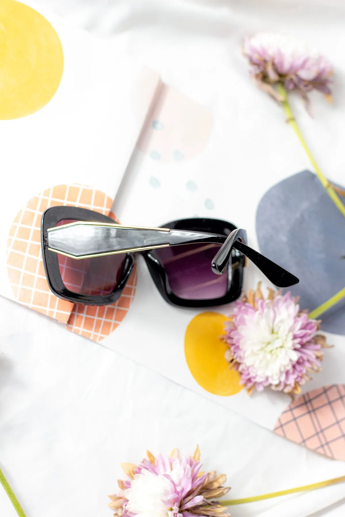 Oversized Chunky Cat Eye Angular Sunglasses
